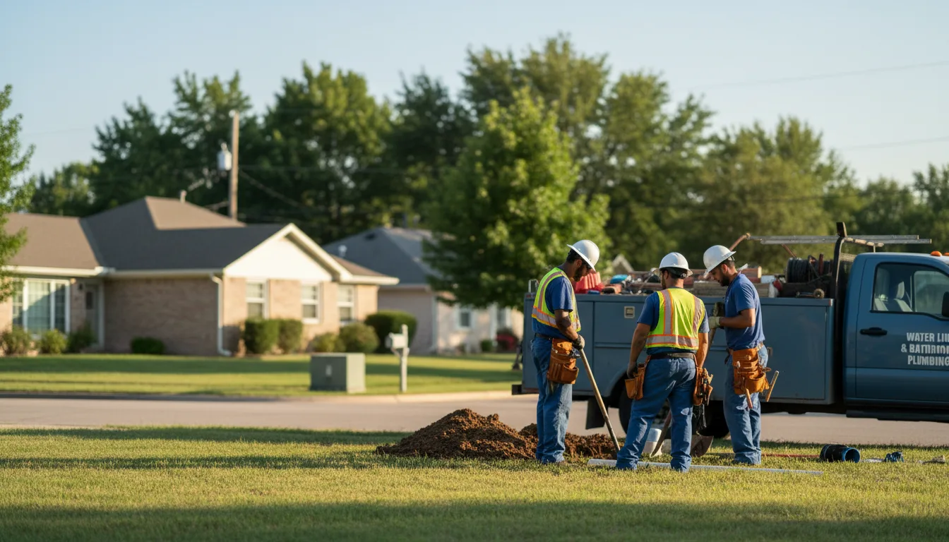 Residential water line and bathroom plumbing service in Calumet, IA